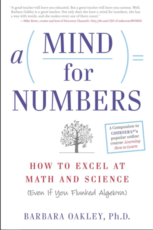 A Mind For Numbers Front cover of the book 'A Mind for Numbers' written by Barbara Oakley