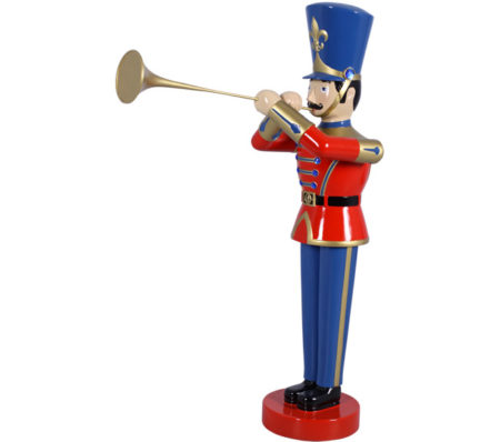 Toy Trumpeter A toy soldier from the Nutcracker playing a long trumpet.
