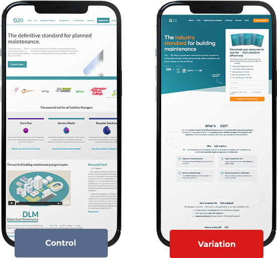 CRO iphone Control and Variation