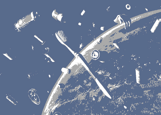 Rubbish at the Speed of Light Space Debris