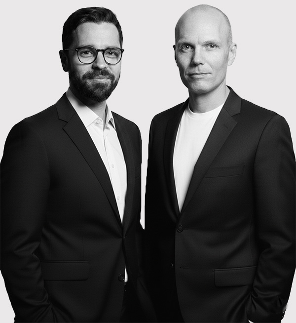 James and Mark Your Marketing Rules Two men wearing suits