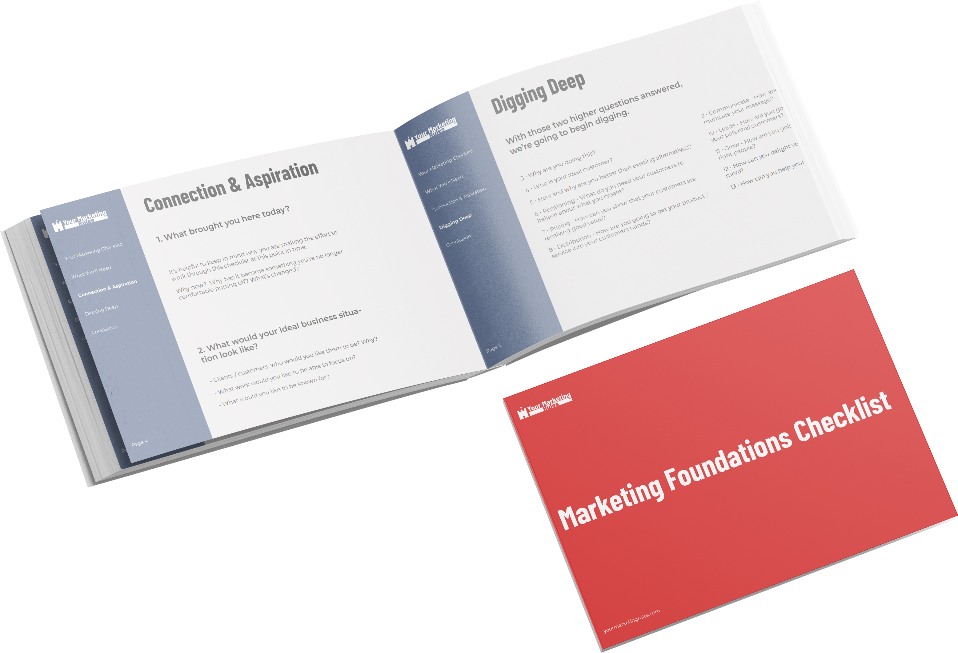 Marketing Foundations Checklist Mockup A mock up of the resource available for download