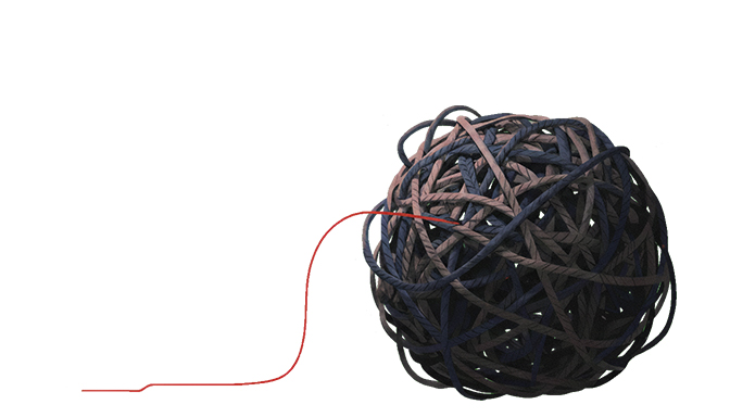 Mobile Ball of Wool A ball of wool representing the messy middle of marketing