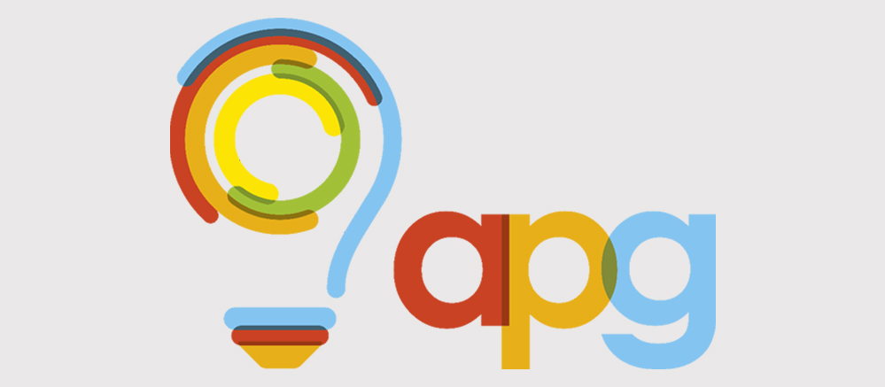 APG Logo APG's lightbulb and text mark